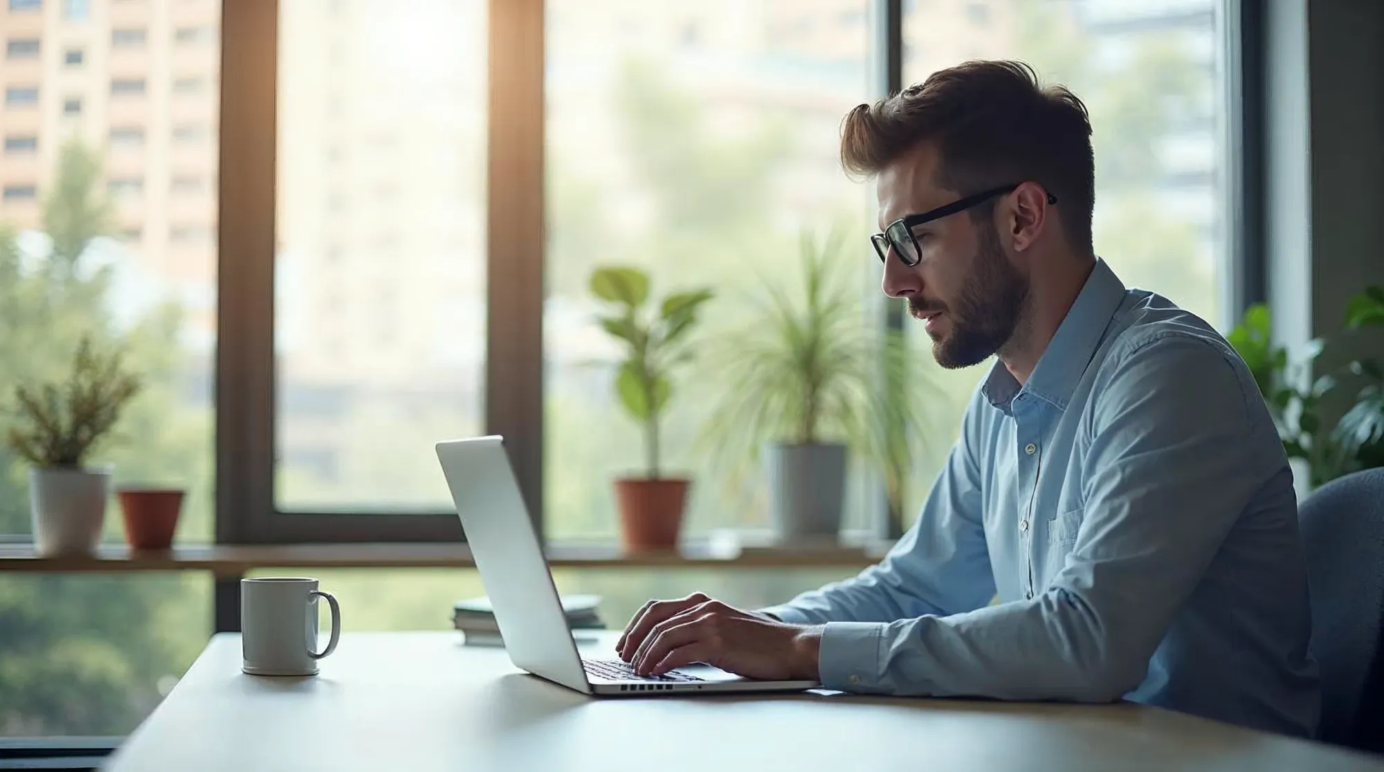 Marketing professional leveraging AI technology for campaign optimization