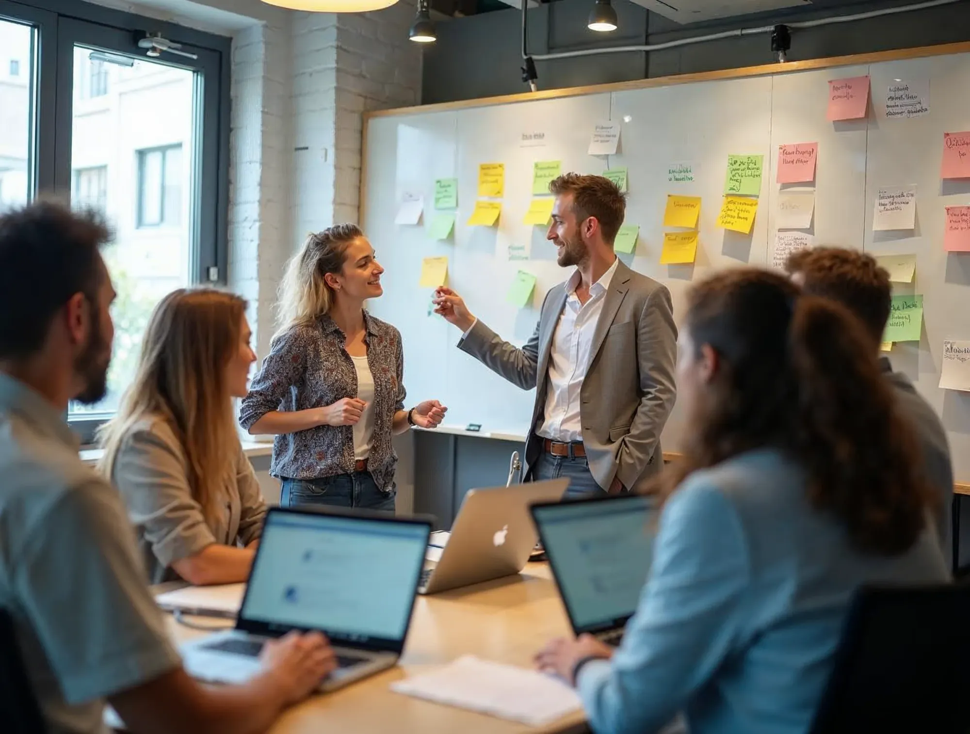 Marketing team discussing Google Ads AI strategy