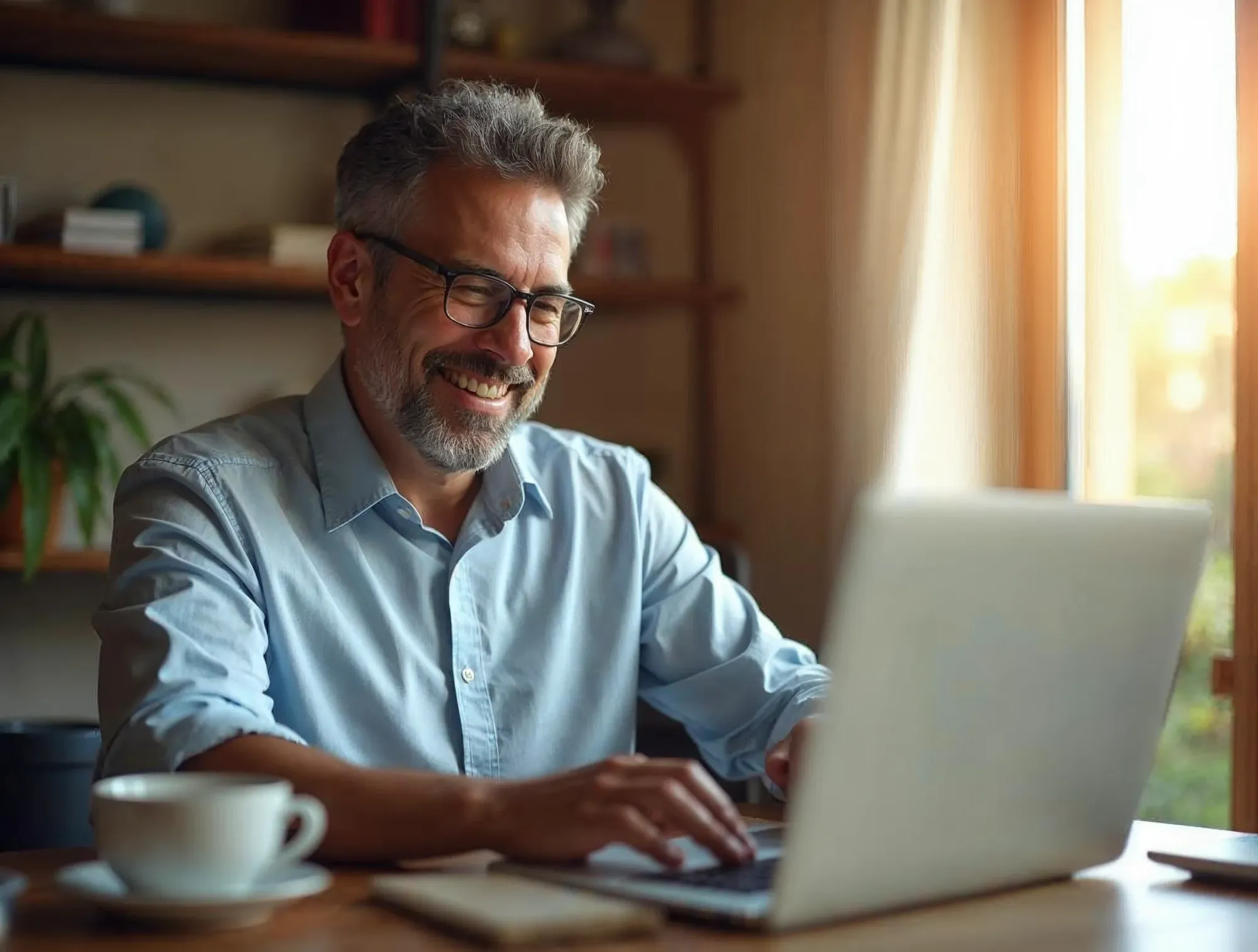 Business owner reviewing AI-optimized Google Ads results