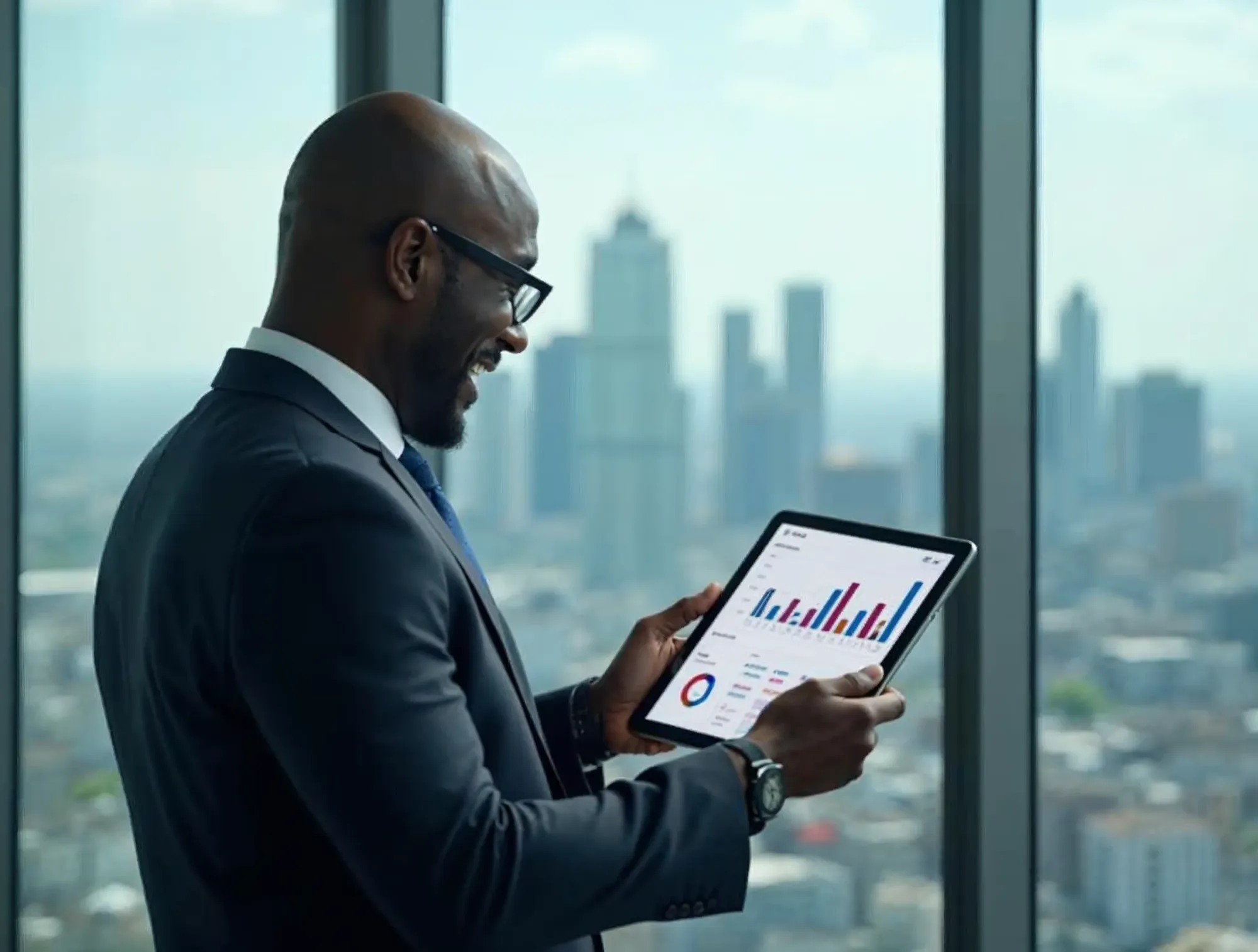 Marketing team celebrating AI-powered campaign success