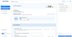 CATTIX Profile Optimizer showing Google Business Profile optimization suggestions
