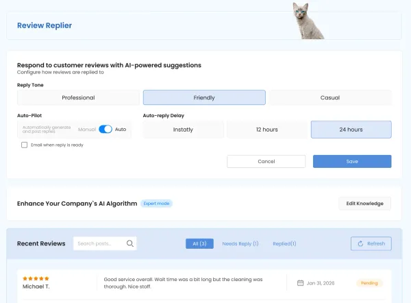 CATTIX Review Replier as local SEO review software